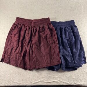 Vintage Team USA Nylon Athletic Gym Shorts Maroon & Navy Blue Running‎ Workout